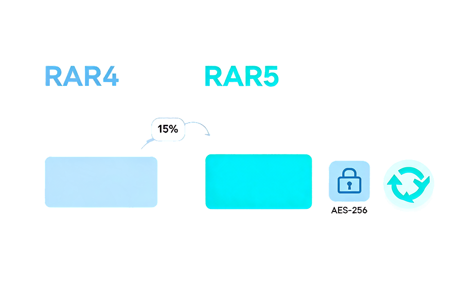 RAR5格式全面支持，高压缩率新标准